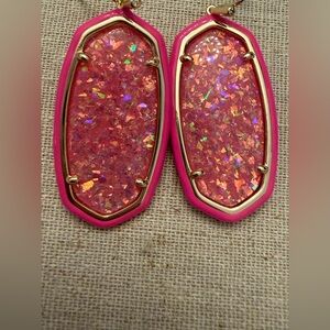 💛KENDRA SCOTT PINK ENAMEL PINK IRIDESCENT GLITTER💛